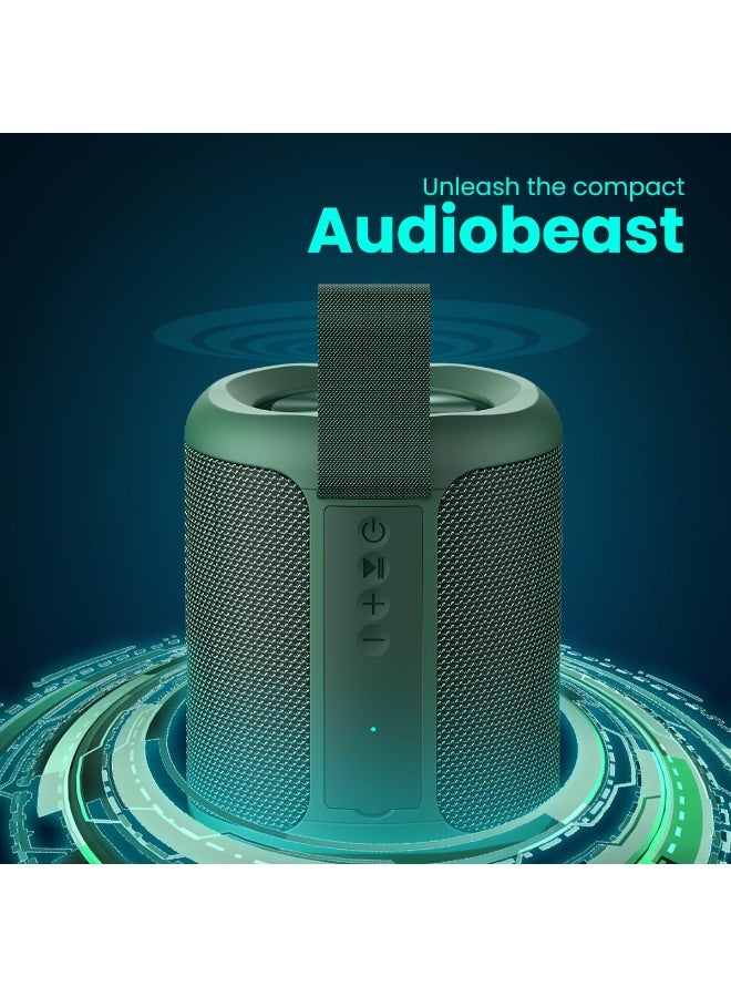 Portronics SoundDrum P 20W Portable Bluetooth Speaker with 6-7 hrs Playback Time, Handsfree Calling, USB Slot, Aux-in Port, Type C Charging (Green) - Image 5